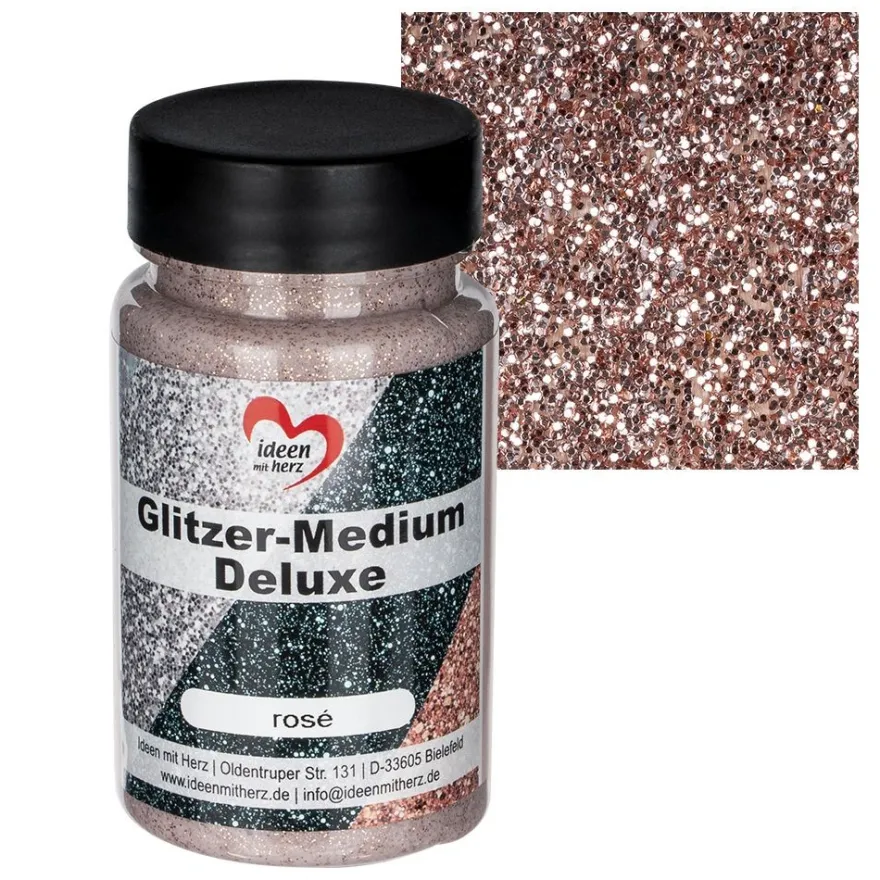 Glitzer-Medium Deluxe, rosé, 90ml