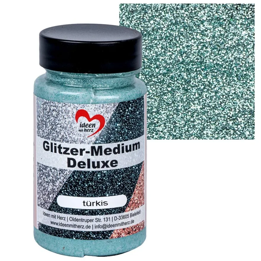 Glitzer-Medium Deluxe, türkis, 90ml