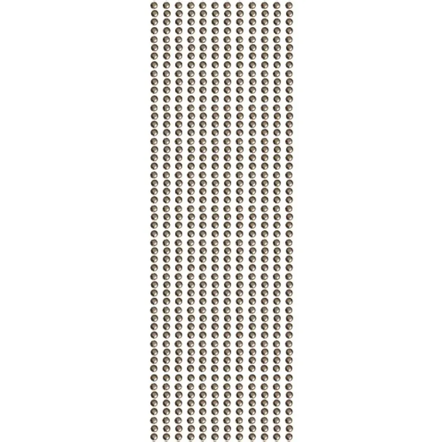Glitzerstein-Bordüren, selbstklebend, Ø4mm, 29cm, 12 Stk., dunkelbraun
