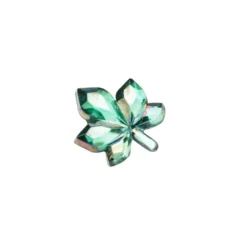 Glitzersteine, Ahorn-Blattornamente, 8 mm, 50 Stück, grün-irisierend
