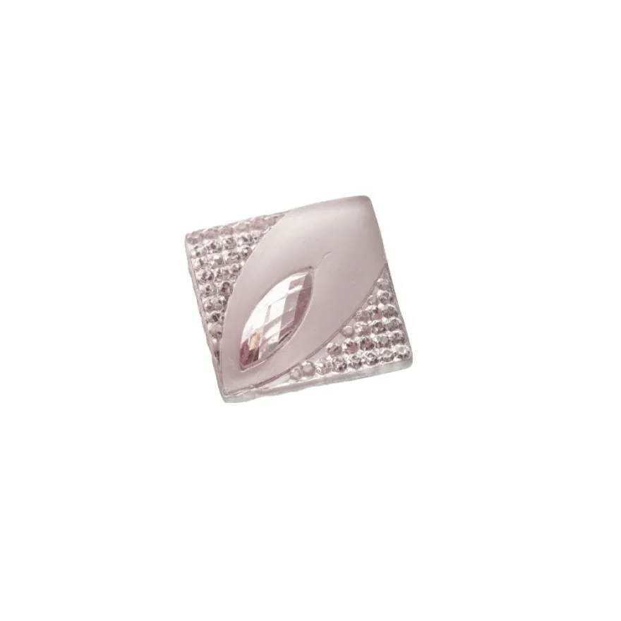 Glitzersteine "Eleganz", 15 x 15 mm, 20 Stück, rosa