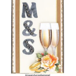 Glitzer-Sticker, Alphabet 2, 11cm x 15cm, anthrazit, mit Schmucksteinen, 4 Bogen