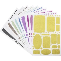 Glitzer-Sticker, Ornamente und Rahmen 3, DIN A4, 10 Farben, 10 Bogen