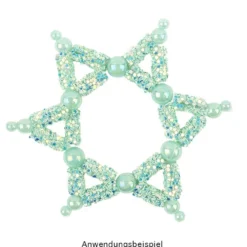 Glitzer-Tubes, flexibel, 10cm lang, Ø 0,5cm, mint, irisierend, 12 Stück