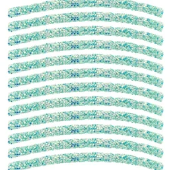 Glitzer-Tubes, flexibel, 10cm lang, Ø 0,5cm, mint, irisierend, 12 Stück