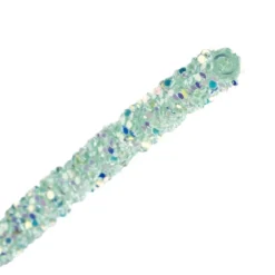 Glitzer-Tubes, flexibel, 10cm lang, Ø 0,5cm, mint, irisierend, 12 Stück