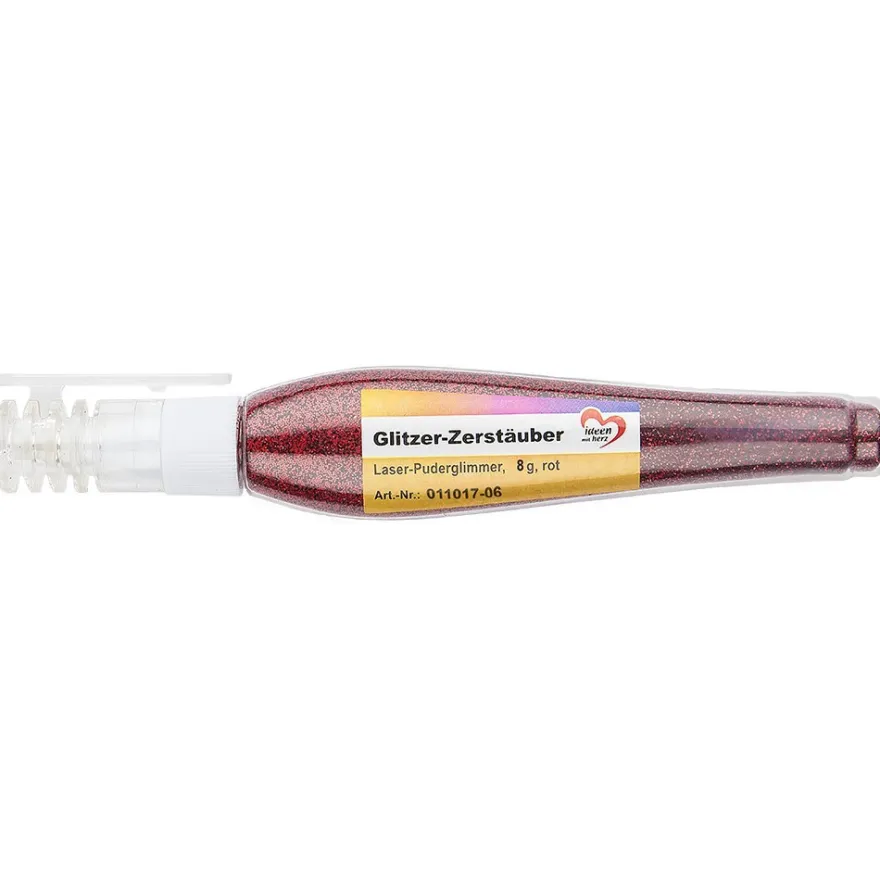 Glitzer-Zerstäuber, Laser-Puderglimmer, 8g, rot