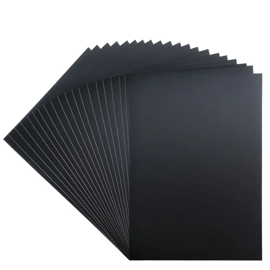 Glossy-Karton, DIN A4, 200 g/m², schwarz, 20 Bogen