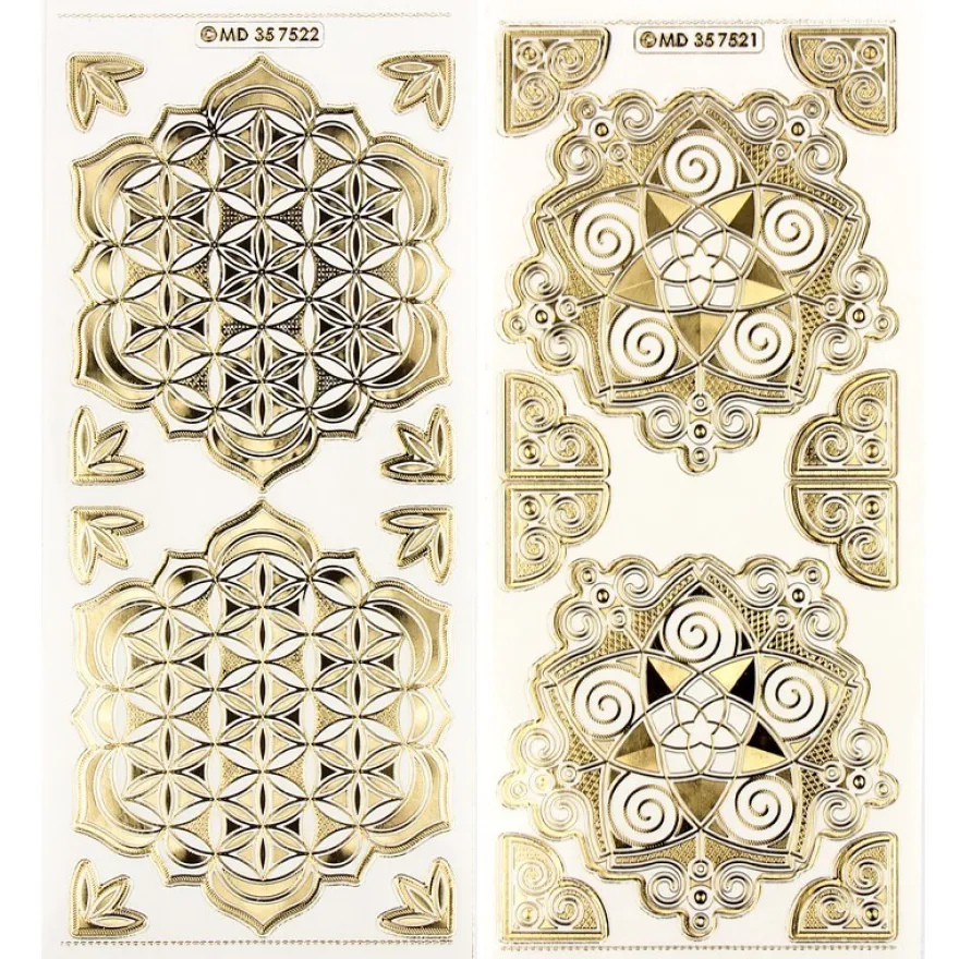 Gravur-Sticker, "Blume des Lebens und Blume der Liebe", 10 Bogen
