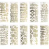 Gravur-Stickerbogen, Gratulationen, 10cm x 23cm, transparent/gold, 10 Bogen