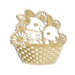 Gravur-Stickerbogen, Ostern, transparent/gold, 10 Bogen