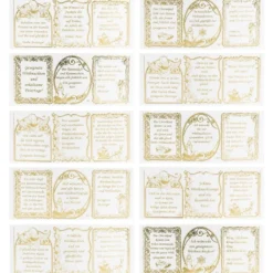 Gravur-Stickerbogen, 30 Sprüche Gesegnete Weihnachten, Transparent/Gold