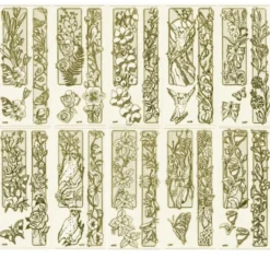 Gravur-Sticker, 20 florale 3-D Bordüren