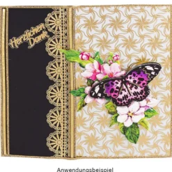Gravur-Sticker, Hintergründe "Eleganz", transparent/gold, 10 Bogen