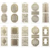 Gravur-Sticker, Hintergründe & Spitzendeckchen, transparent/gold, 10 Bogen