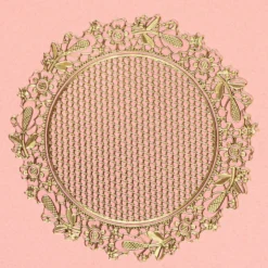 Gravur-Sticker, Hintergründe & Spitzendeckchen, transparent/gold, 10 Bogen