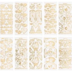 Gravur-Sticker, Hochzeit, 10 Bogen