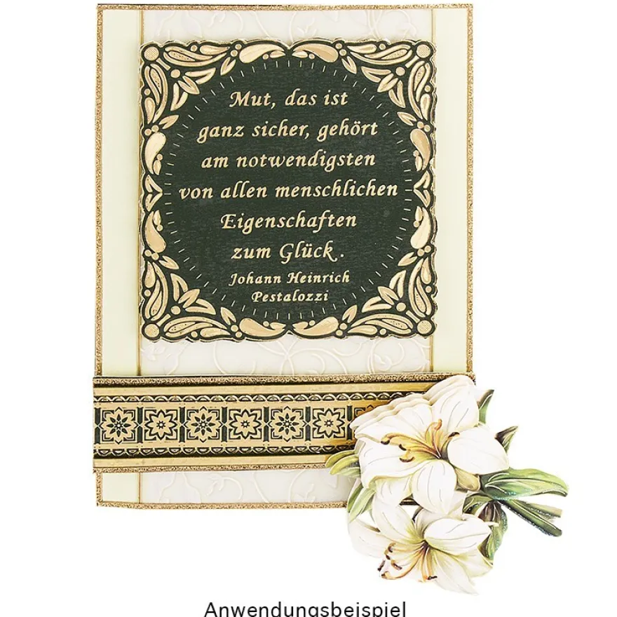Gravur-Sticker, Lebensweisheiten, transparent/gold, 10 Bogen