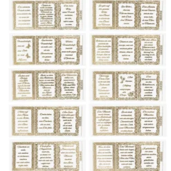 Gravur-Sticker, Lebensweisheiten 2, transparent/gold, 10 Bogen