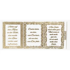 Gravur-Sticker, Lebensweisheiten 2, transparent/gold, 10 Bogen