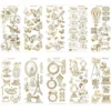 Gravur-Sticker, Nostalgie, transparent/gold, 10 Bogen