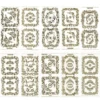 Gravur-Sticker, 20 Rahmen & 40 Ecken, transparent/gold, 10 Bogen