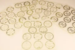 Gravur-Sticker XXL, 55 Gruß-Plaketten & Jubiläumszahlen, 5 Bogen