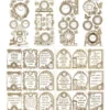 Gravur-Sticker, Zeitsprüche und Uhrenmotive, 10 Bogen