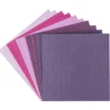 Grußkarten "Anna" in Leinen-Optik, 11x11cm, 5 Farben, Beerentöne, inkl. Umschläge, 10 Stück