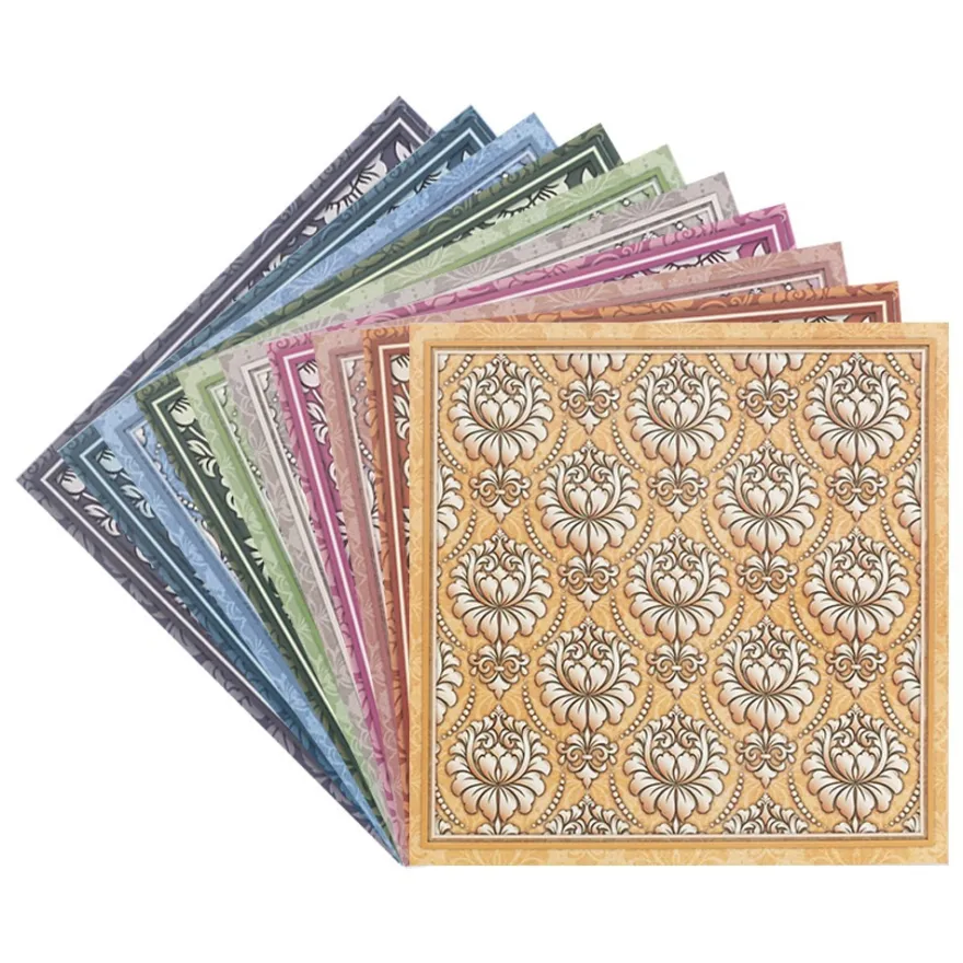 Grußkarten, Blumen & Ornamente 1, 16cm x 16cm, 10 Stück