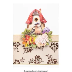 Grußkarten, Bütten-Optik, 11,5cm x 16,5cm, 300g/m², ecru, inkl. Umschläge, 10 Stück