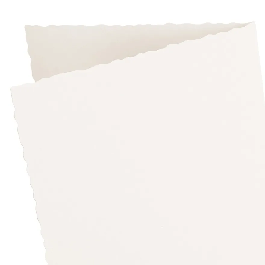 Grußkarten, Bütten-Optik, 11,5cm x 16,5cm, 300g/m², ecru, inkl. Umschläge, 10 Stück