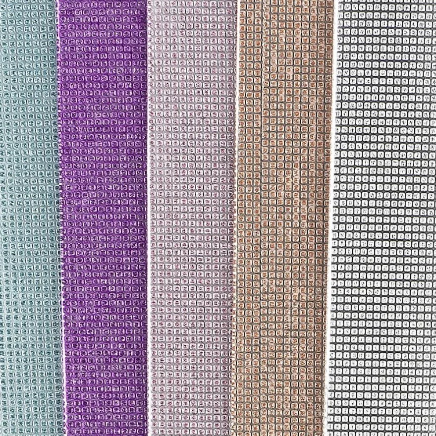 Grußkarten, Glitzer-Leinen, Passepartout oval, B6, 5 Farben, Ovale, inkl. Umschläge, 10 Stück