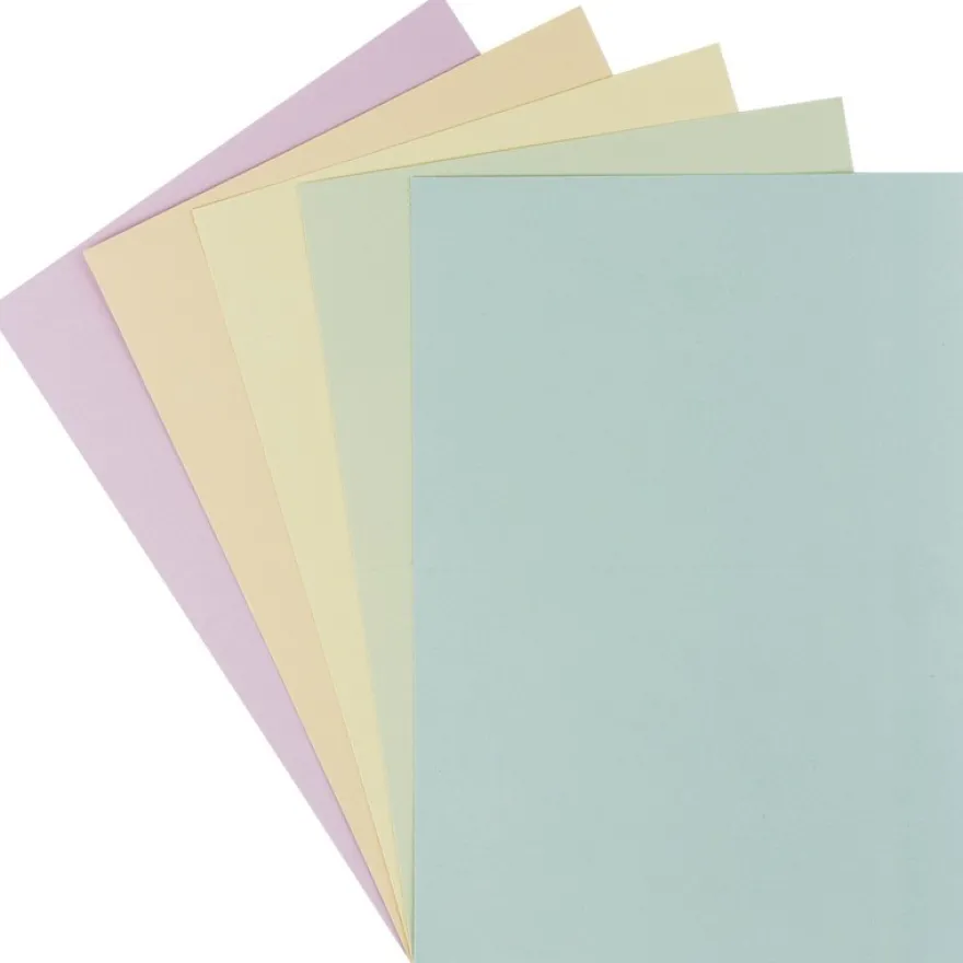 Grußkarten in Leinen-Optik, C6, 5 Farben, Pastelltöne, inkl. Umschläge, 10 Stück