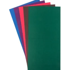 Grußkarten in Leinen-Optik, 16x16 cm, 5 Farben, kräftige Farbtöne, inkl. Umschläge, 10 Stück