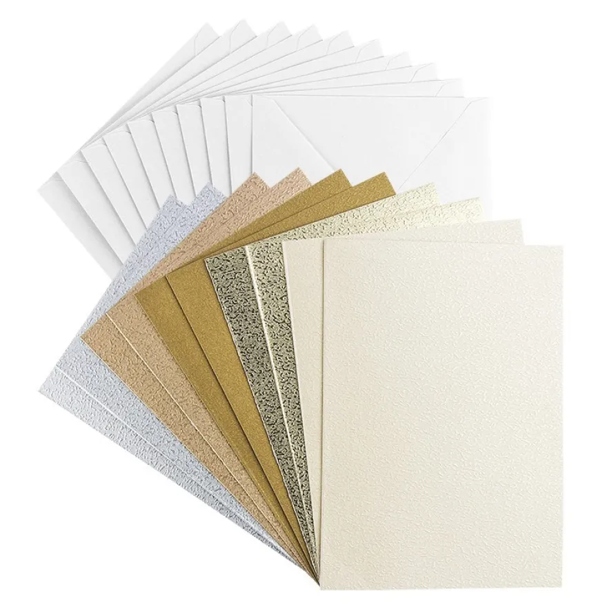 Grußkarten "Oslo", C6, 5 verschiedene Farben, inkl. Umschläge, 10 Stück