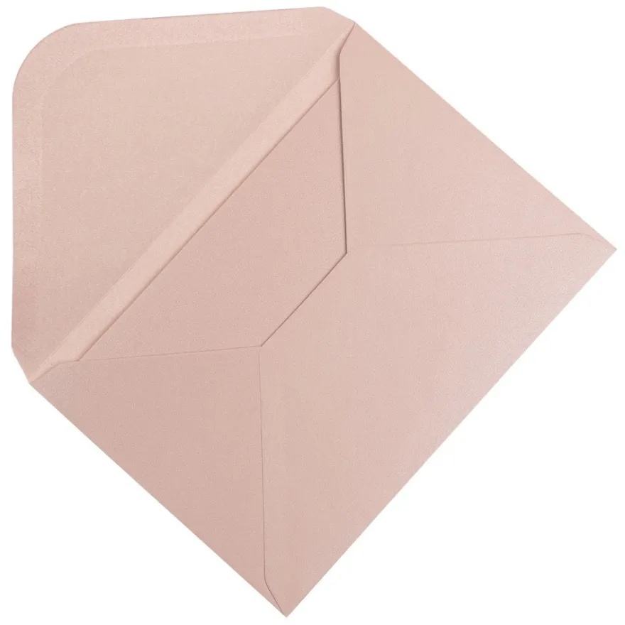 Grußkarten, Perlmutt, B6 (11,5cm x 16,5cm), altrosé, inkl. Umschläge, 10 Stück