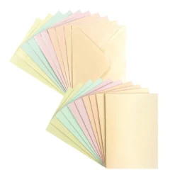 Grußkarten, Perlmutt, B6 (11,5cm x 16,5cm), 5 Farben, inkl. Umschläge, 10 Stück