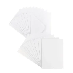 Grußkarten, Perlmutt, C6 (10,5cm x 14,8cm), weiß, inkl. Umschläge, 10 Stück