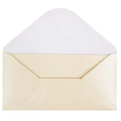 Grußkarten, Perlmutt, 21cm x 10,5cm, 250 g/m², creme, inkl. Umschläge, 10 Stück