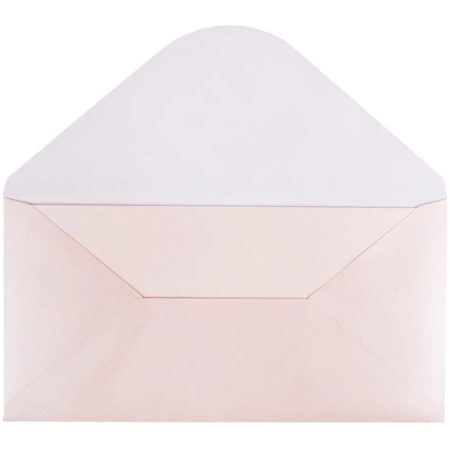 Grußkarten, Perlmutt, 21cm x 10,5cm, 250 g/m², 5 versch. Farben, inkl. Umschläge, 10 Stück