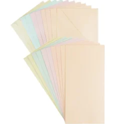 Grußkarten, Perlmutt, 21cm x 10,5cm, 250 g/m², 5 versch. Farben, inkl. Umschläge, 10 Stück