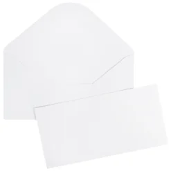 Grußkarten, Perlmutt, 10,5cm x 21cm, 250 g/m², weiß, inkl. Perlmuttpapier Umschläge, 10 Stück