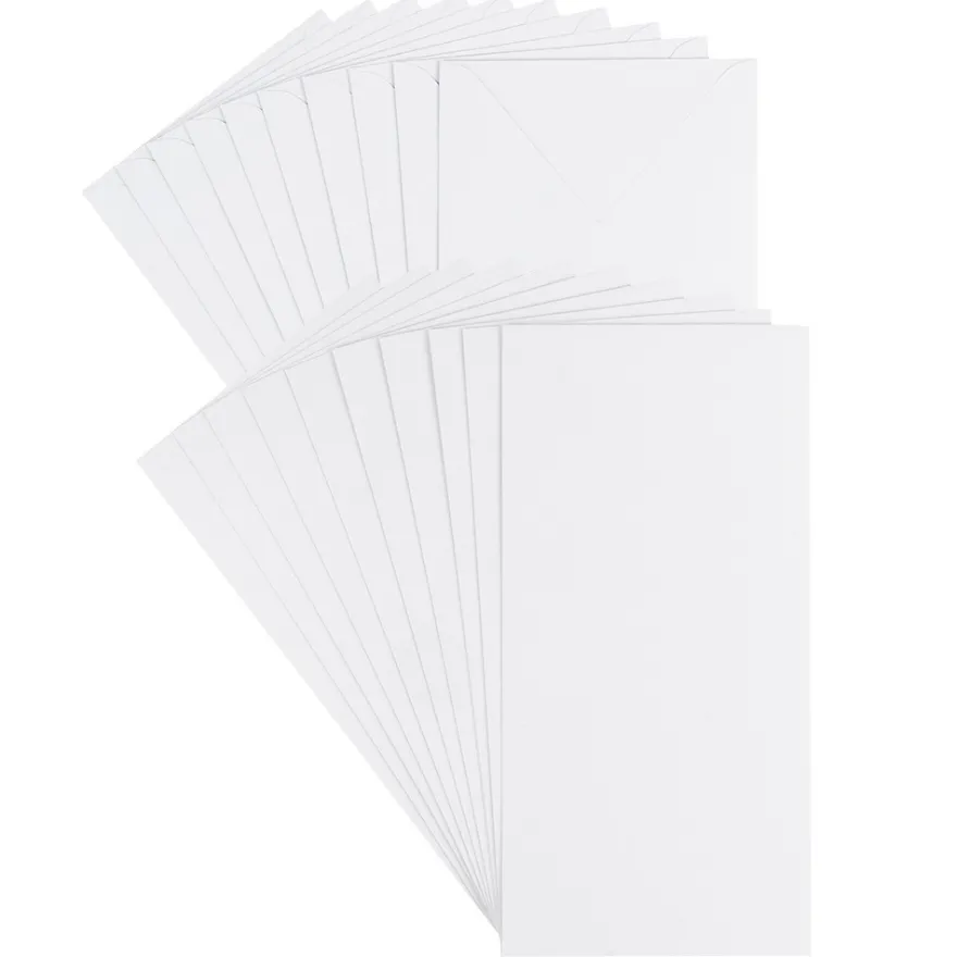 Grußkarten, Perlmutt, 10,5cm x 21cm, 250 g/m², weiß, inkl. Perlmuttpapier Umschläge, 10 Stück