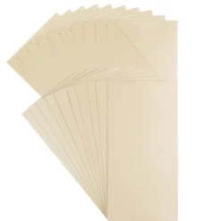 Grußkarten, Perlmutt, creme, 20-teilig, DIN lang, 10,5x21cm, 250 g/m², inkl. Umschläge, 10 Stück