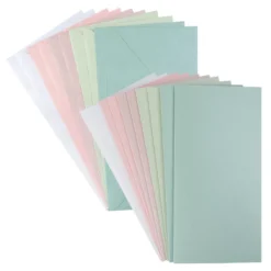 Grußkarten, Perlmutt, Pastelltöne, DIN lang, 250 g/m², inkl. Umschläge, 10 Stück