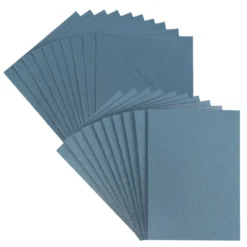 Grußkarten, Perlmutt, taubenblau, 10,5cm x 14,8cm, 250 g/m², inkl. Umschläge, 10 Stück