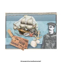 Grußkarten, Perlmutt, taubenblau, 10,5cm x 14,8cm, 250 g/m², inkl. Umschläge, 10 Stück
