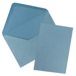 Grußkarten, Perlmutt, taubenblau, 11,5cm x 16,5cm, 250 g/m², inkl. Umschläge, 10 Stück