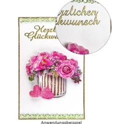 Grußkarten, Perlmutt, weiß, B6, inkl. weißer Umschläge, 50 Stück